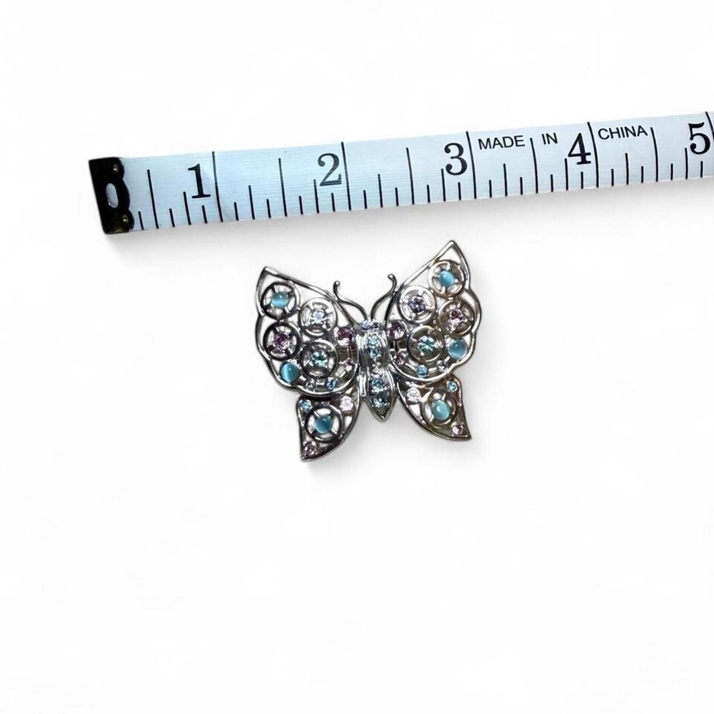 silver-tone butterfly pin